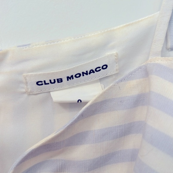 Club Monaco linen blend striped jumpsuit - Picture 3 of 4